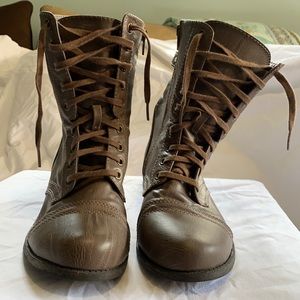 Rampage Grey Lace-up Boots